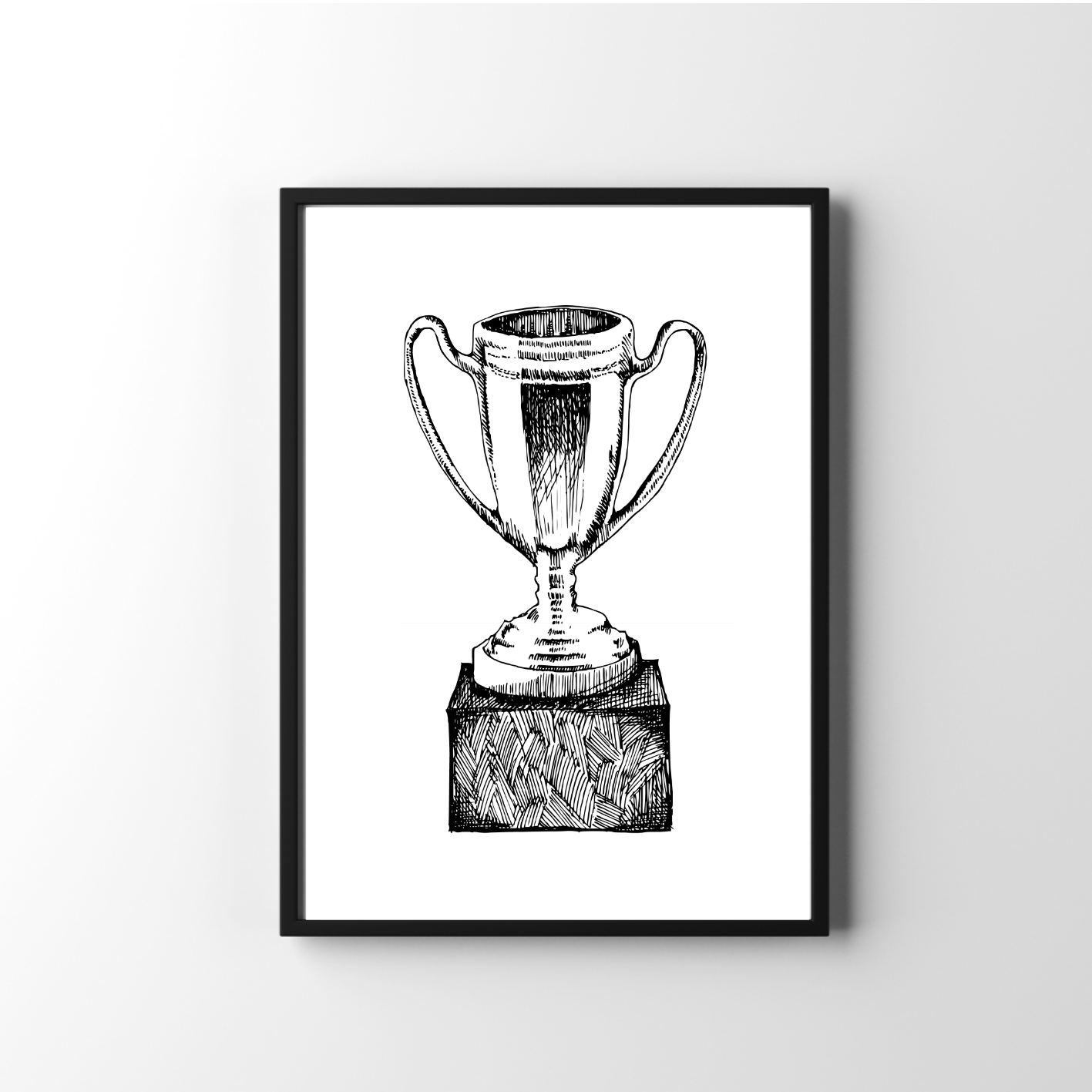 Voetbal poster kinderkamer - beker