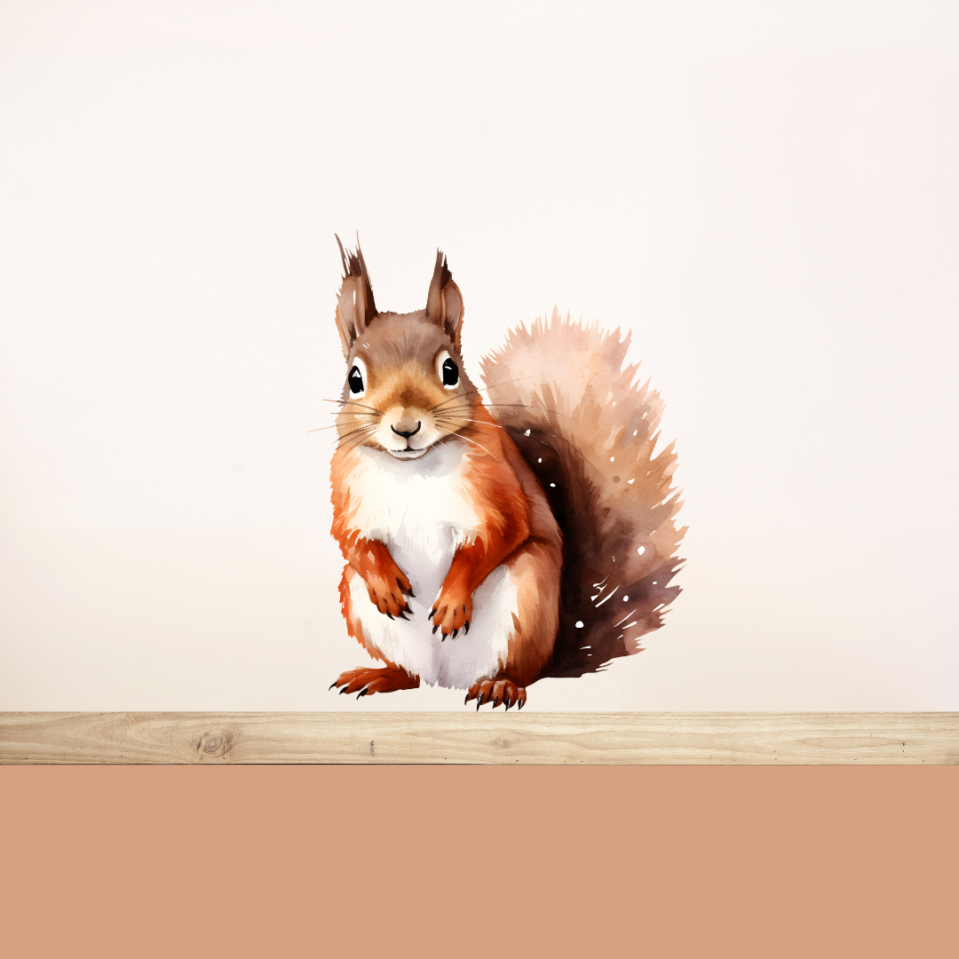 Bosdieren muursticker eekhoorn