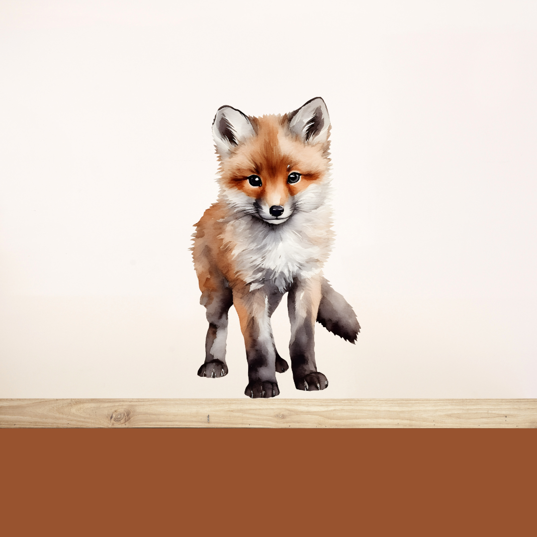Bosdieren muursticker vos