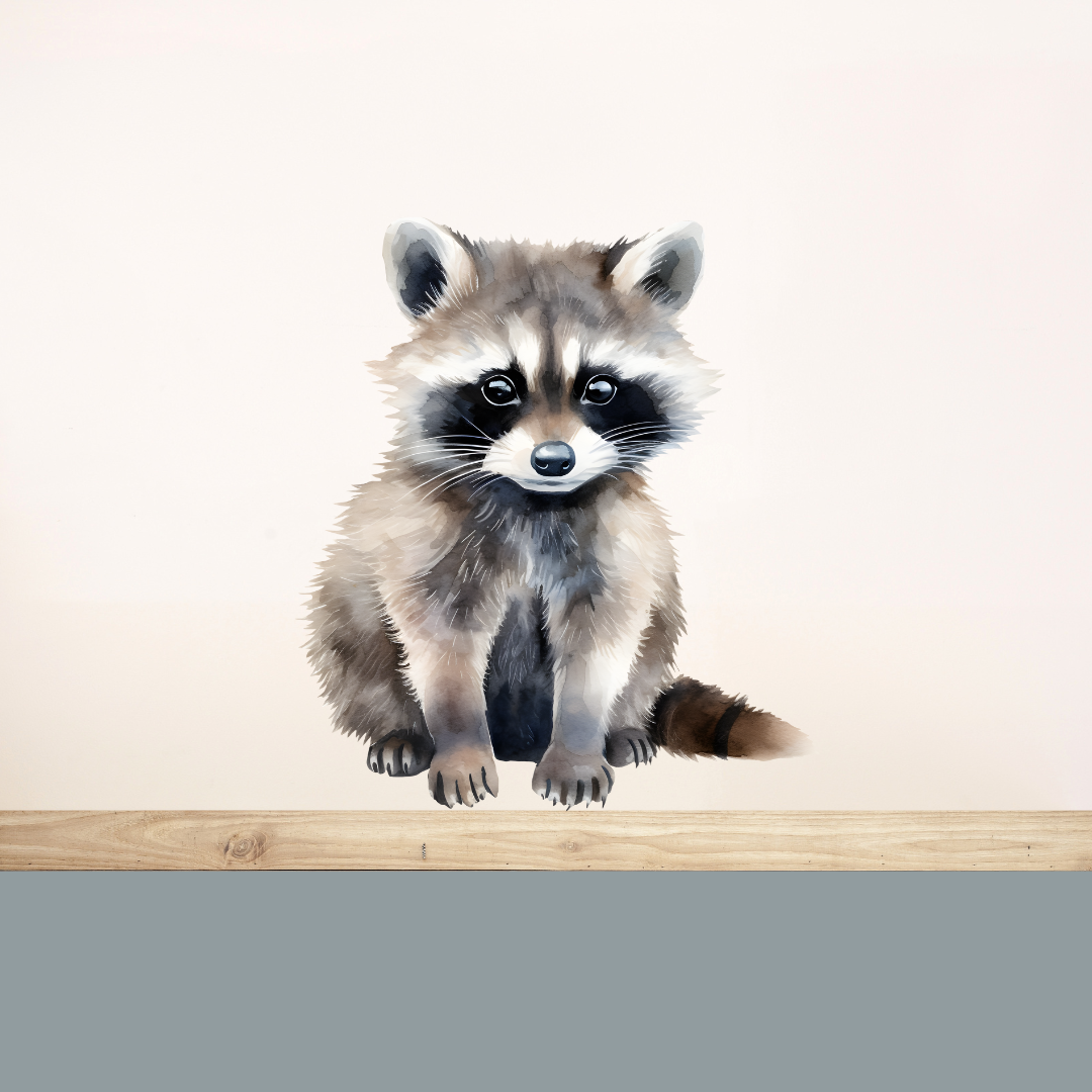 Bosdieren muursticker wasbeer