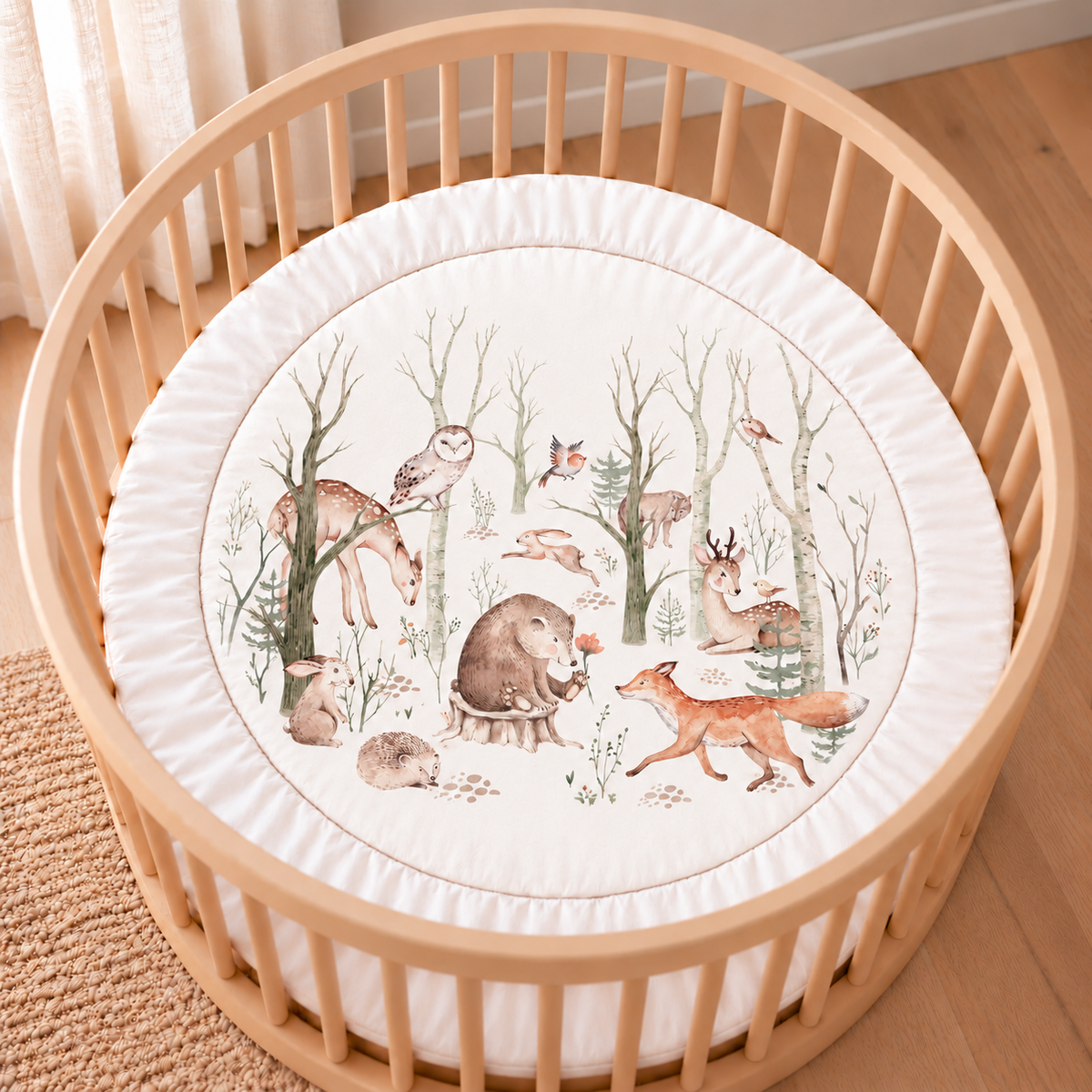 Boxkleed rond Forest Friends bosdieren