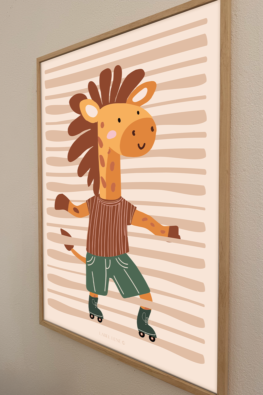 Guusje giraf poster voor de kinderkamer