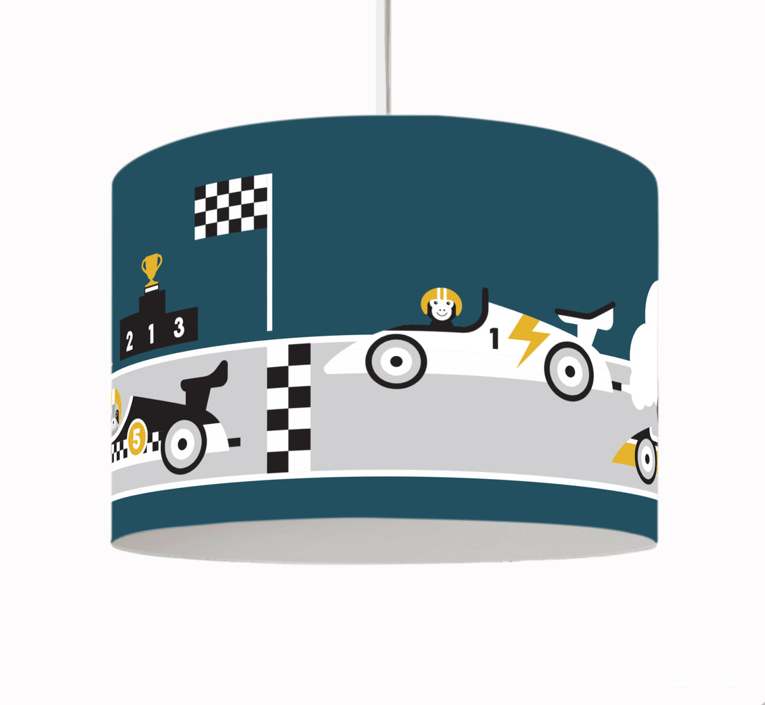 Kinderkamer lamp Formule 1 circuit - donker blauw
