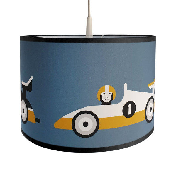 Kinderkamer lamp raceauto - blauw