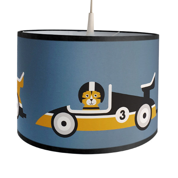 Kinderkamer lamp raceauto - blauw