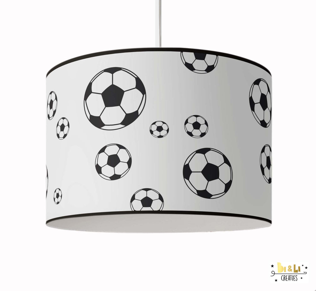 Hanglamp voetbal kinderkamer wit