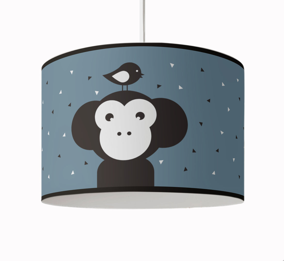 Kinderkamer lamp Aap - jeans blauw