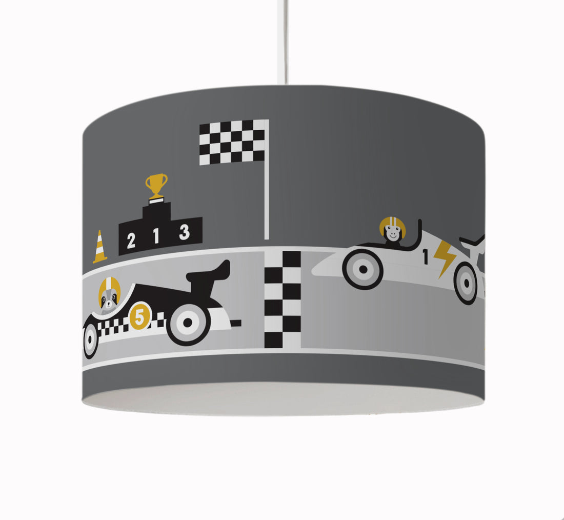 Kinderkamer lamp Formule 1 circuit - grijs