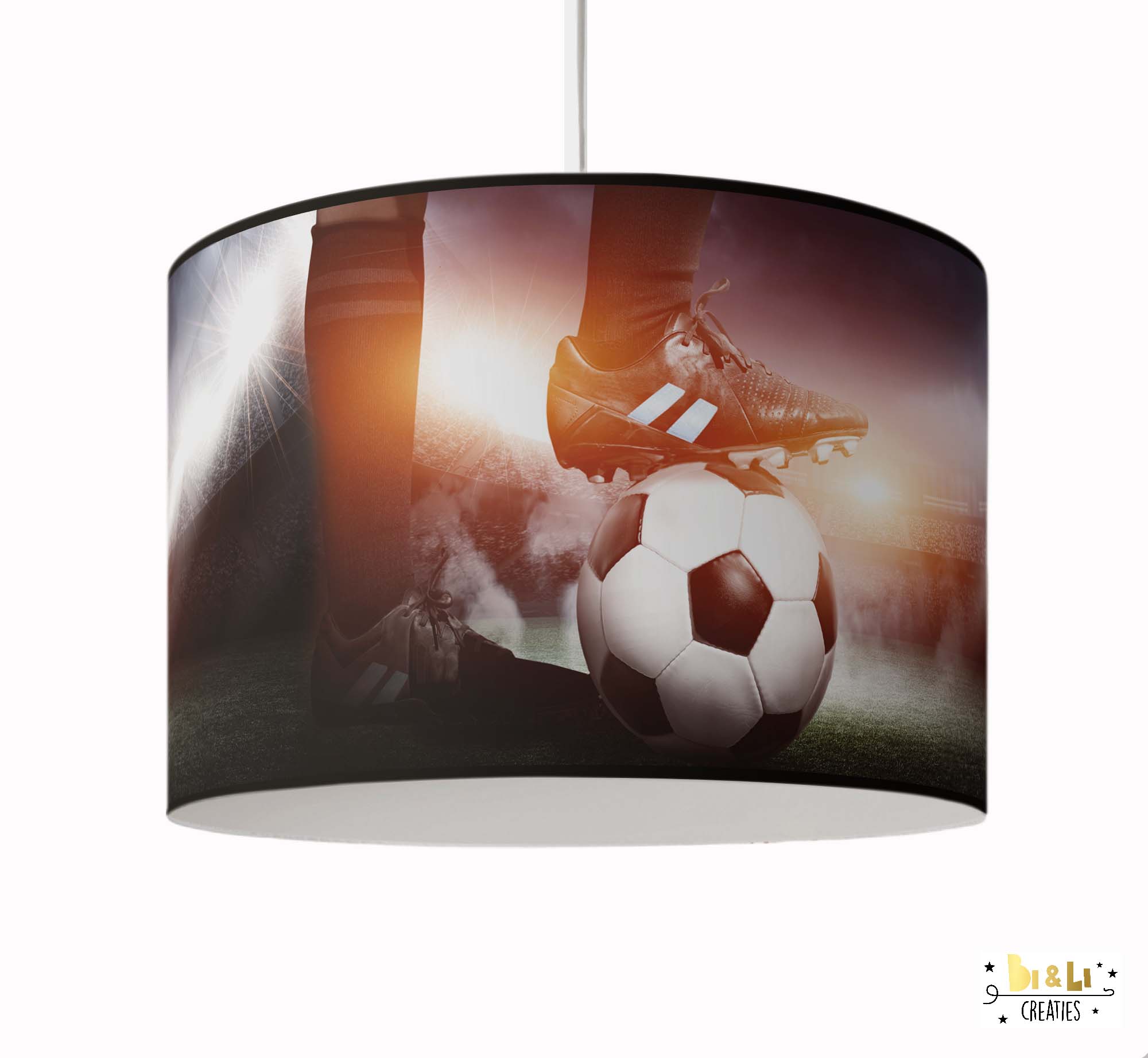 Hanglamp voetbal kinderkamer