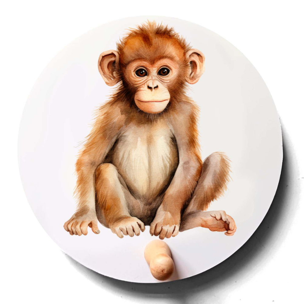 Kapstok Aap Safari dieren kinderkamer