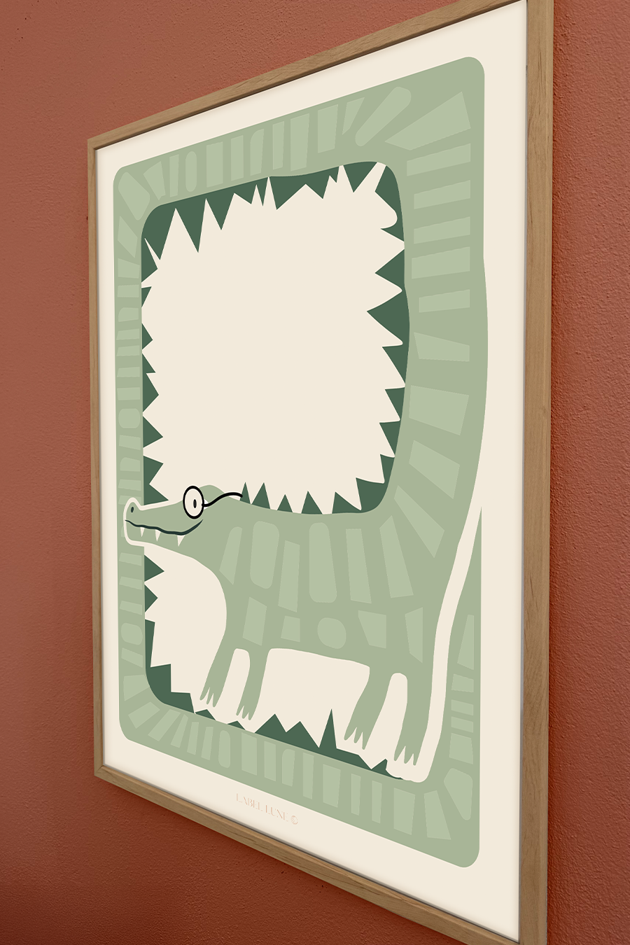 Krokodil Owen poster voor de kinderkamer