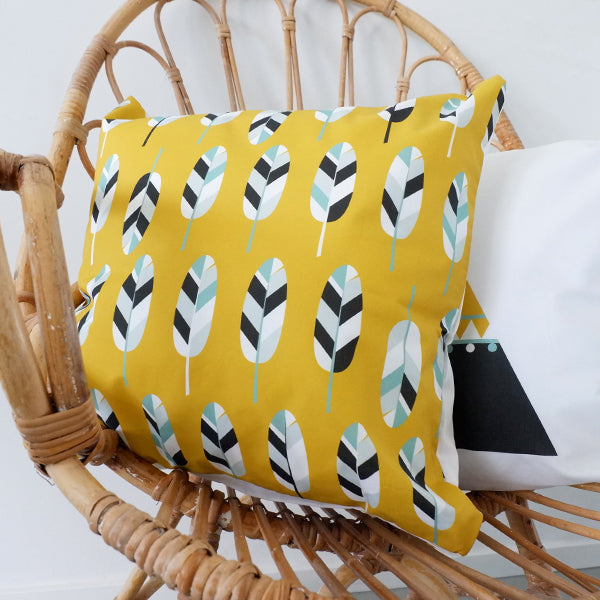 Kussen kinderkamer Tipi tent Indiaan - oker geel (inclusief binnenkussen)