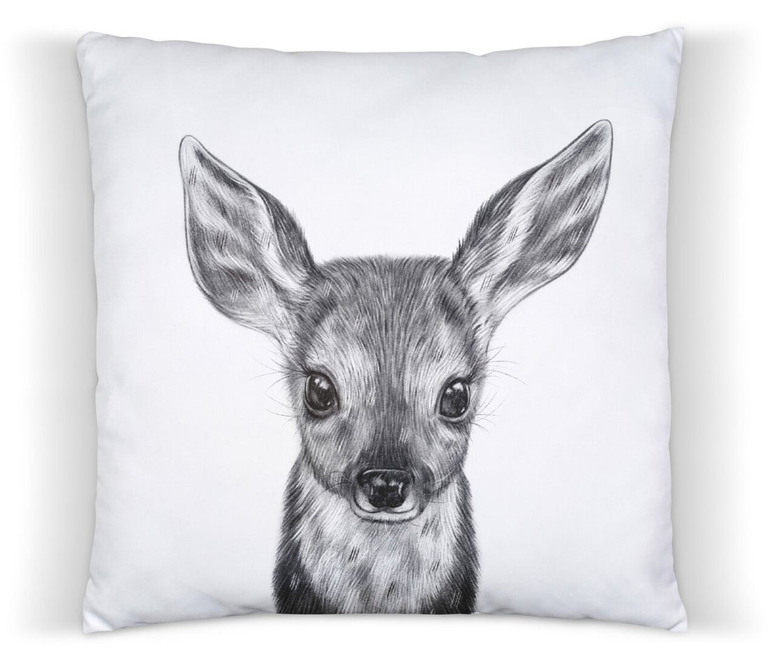 Kussen kinderkamer bosdieren - hert - inclusief binnenkussen