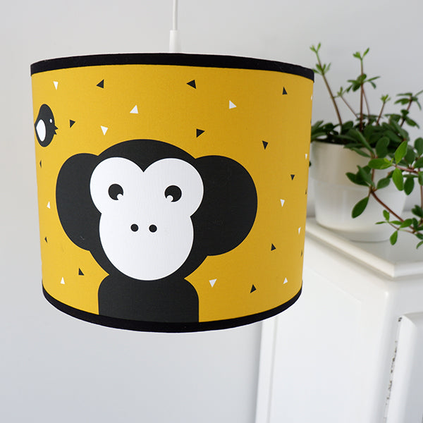 Kinderkamer lamp Aap - oker geel