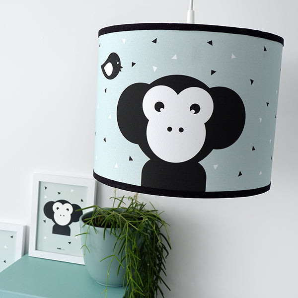 Kinderkamer lamp Aap - mint