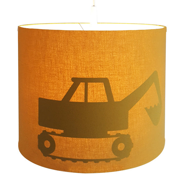 Kinderkamer lamp Graafmachine silhouet - effen