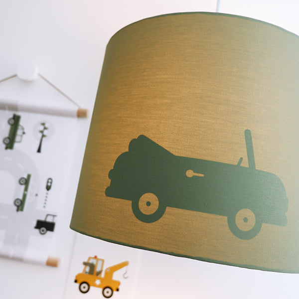Kinderkamer lamp Voertuigen Onderweg silhouet - effen