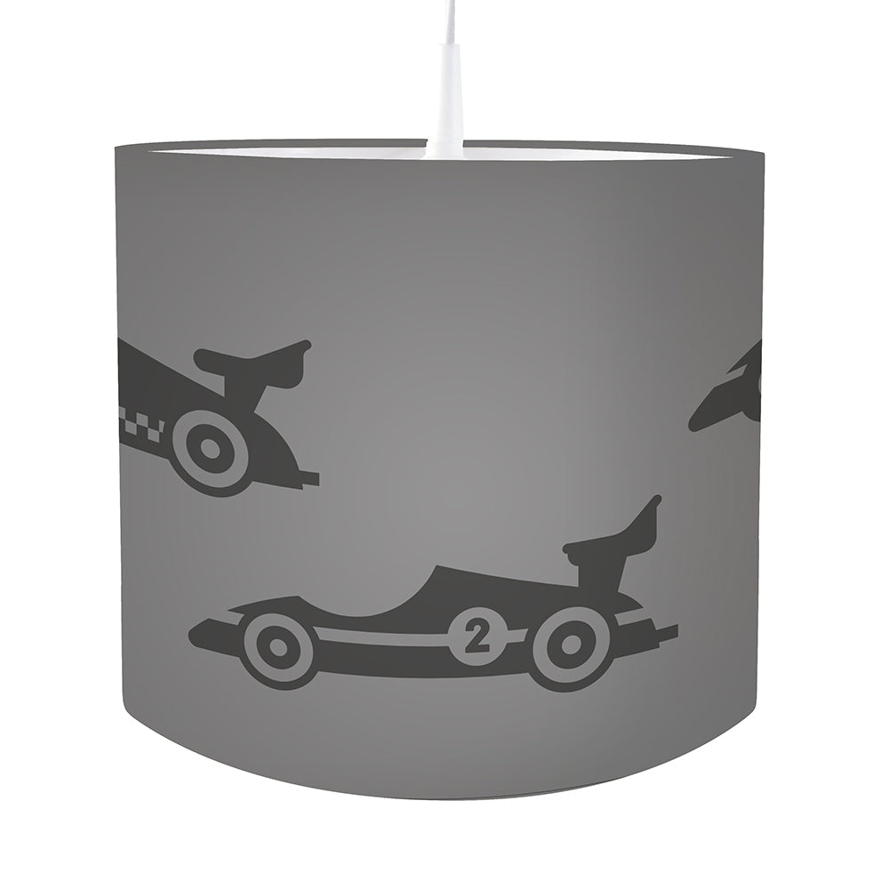 Kinderkamer lamp raceauto silhouet - effen