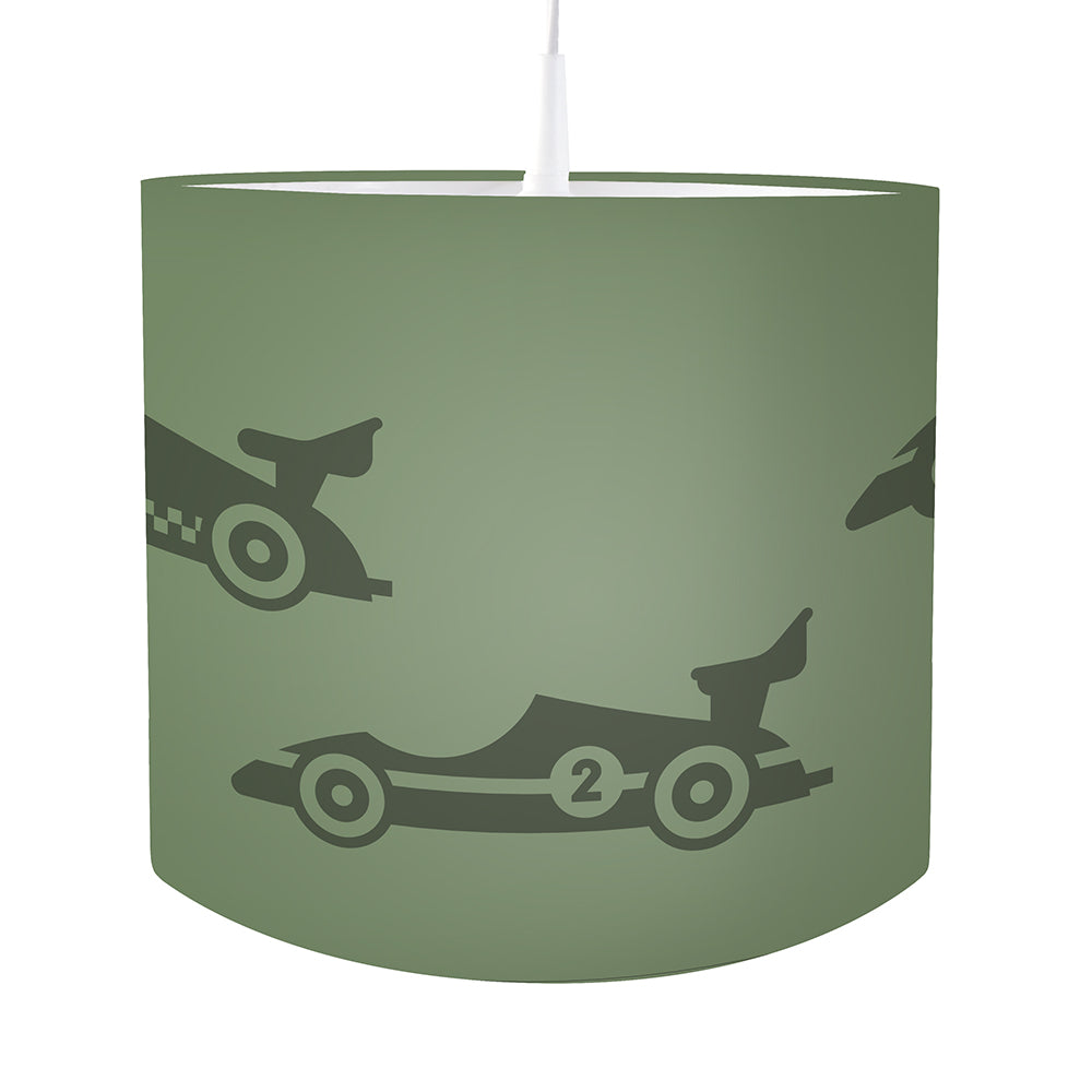Kinderkamer lamp raceauto silhouet - effen