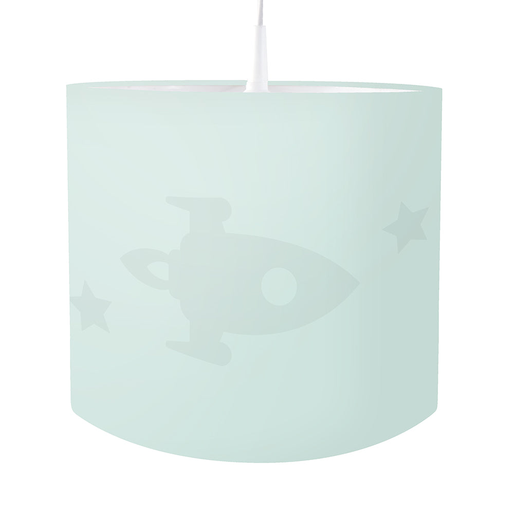 Kinderkamer lamp ruimte raket silhouet - effen