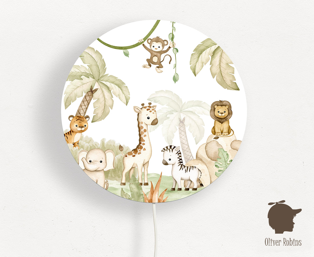 Wandlamp rond Savannah Joy kinderkamer - Oliver Robins