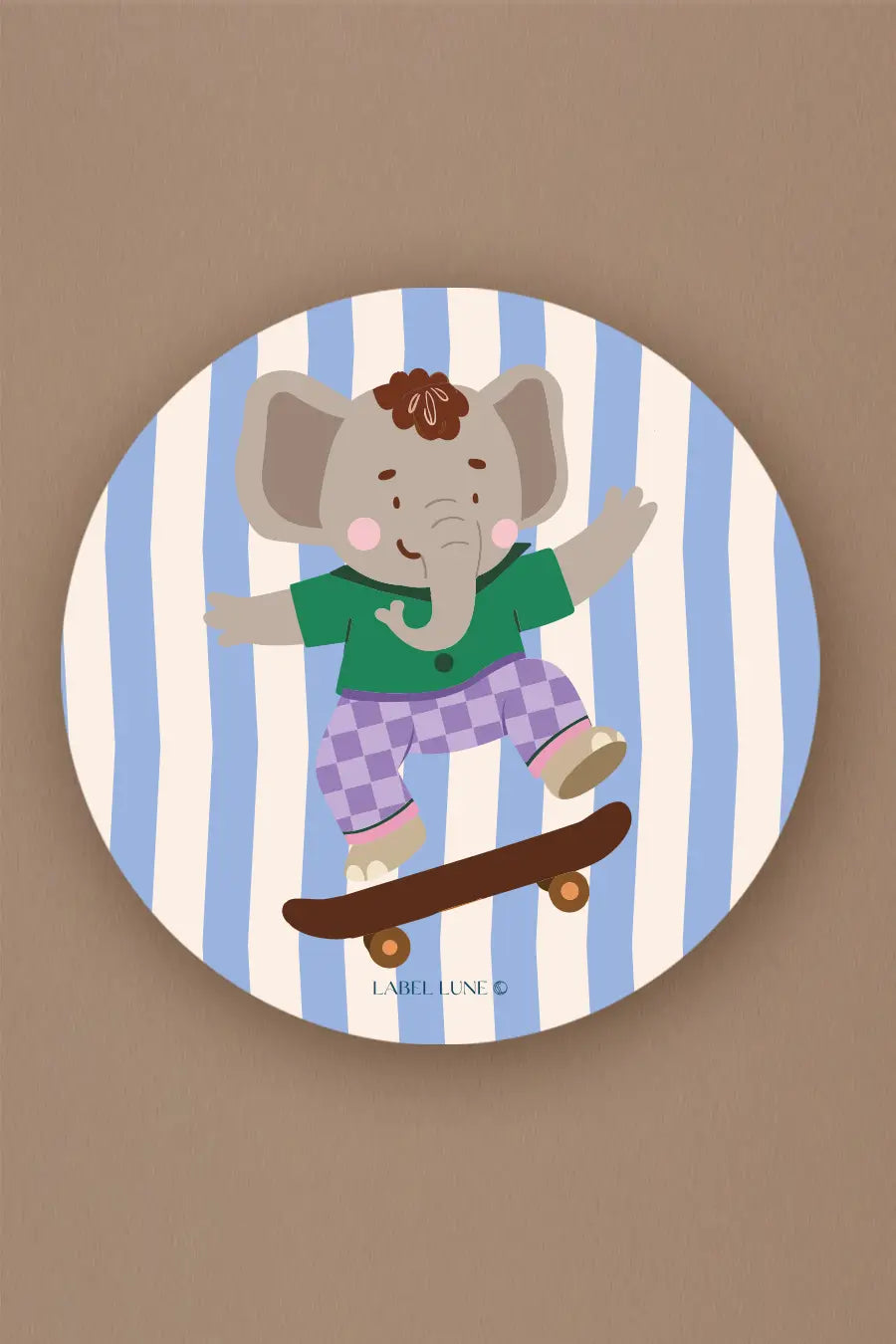 Muurcirkel Olifant Olaf voor kinderkamer