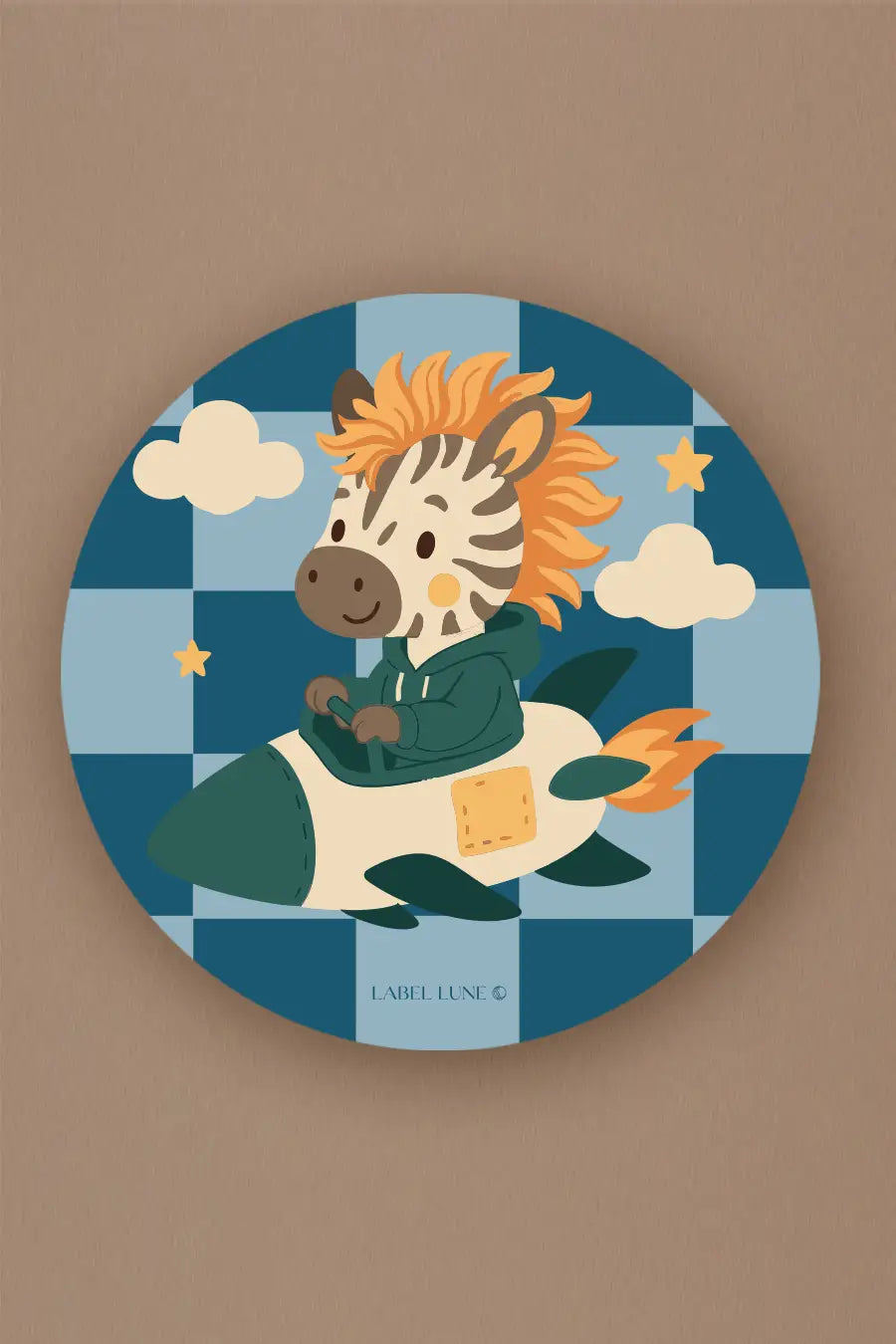 Muurcirkel Zebra Maeve voor kinderkamer