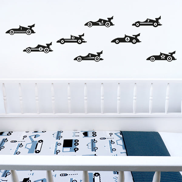 Muurstickers Raceauto Formule 1 - zwart