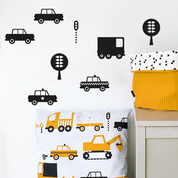 Muurstickers Auto - zwart
