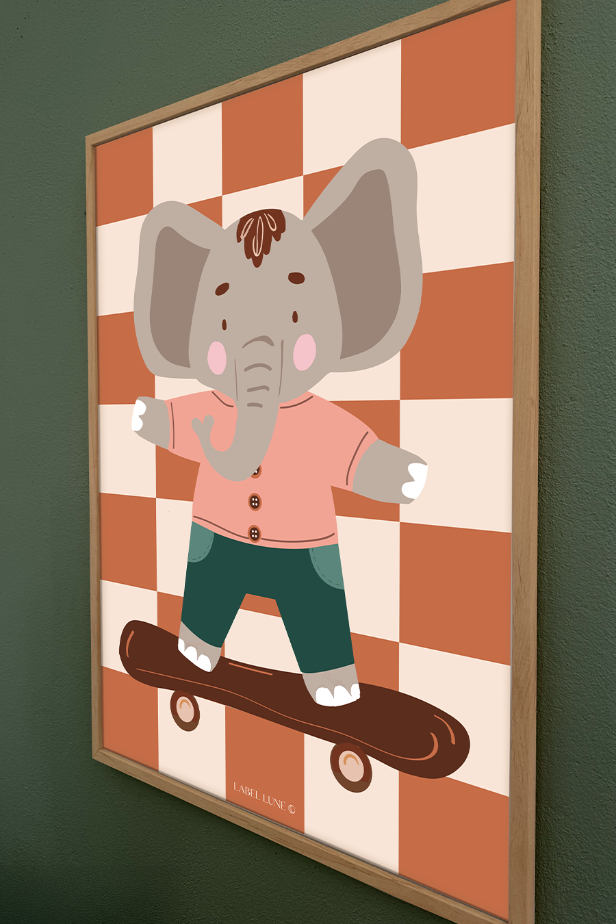 Olifant Ollie poster voor de kinderkamer