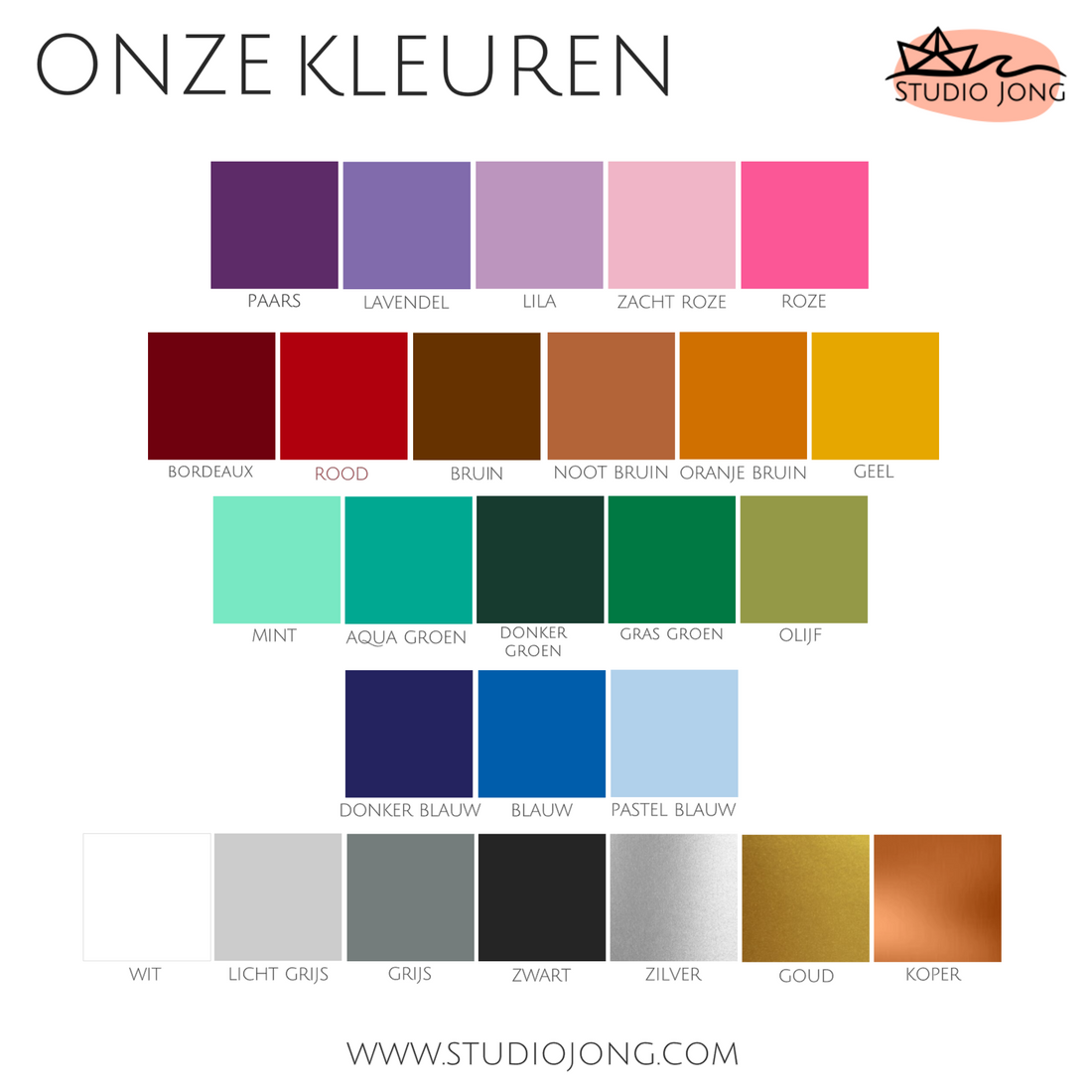 Onze kleuren muurstickers