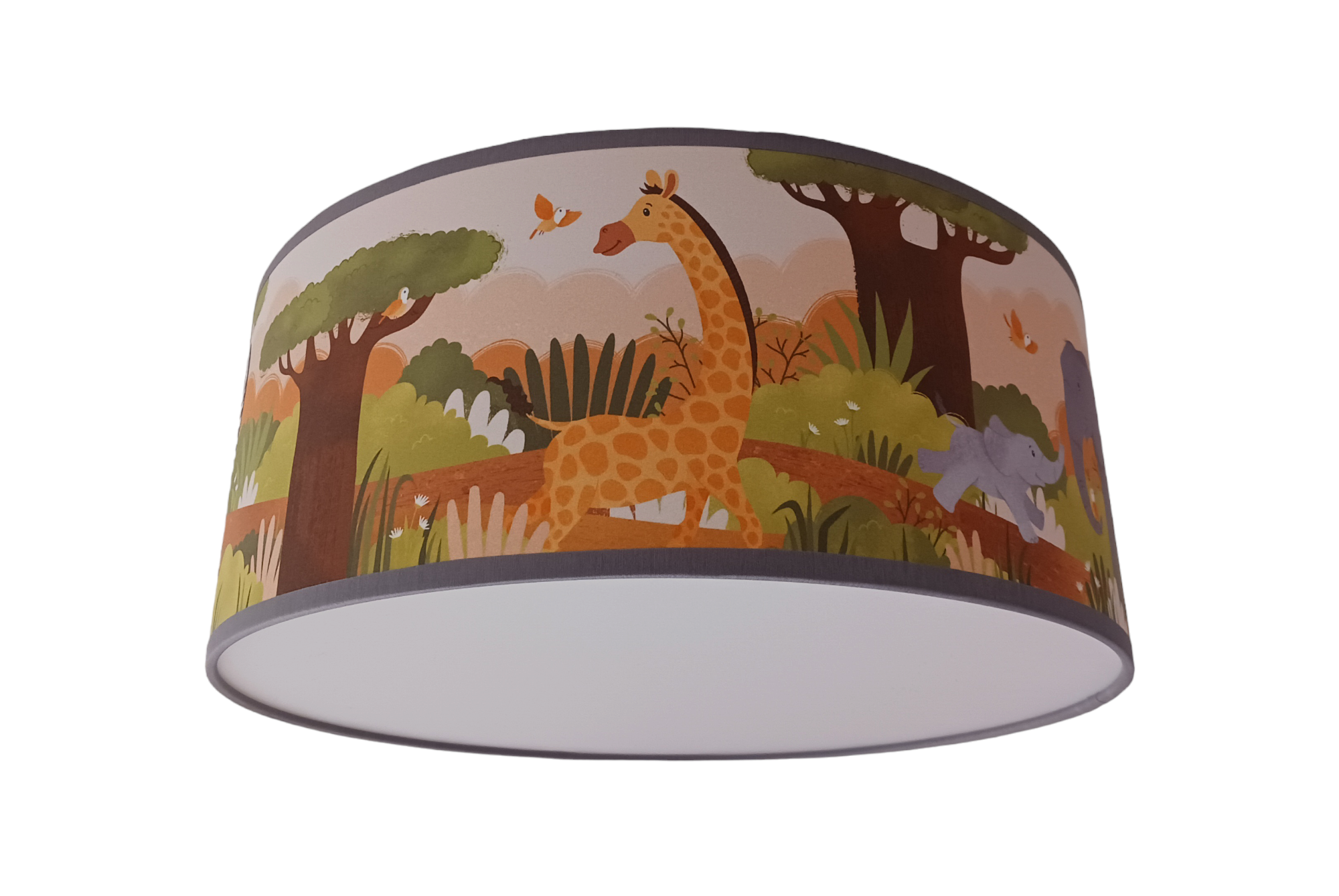 Plafondlamp jungle kinderkamer giraf, zebra en olifanten