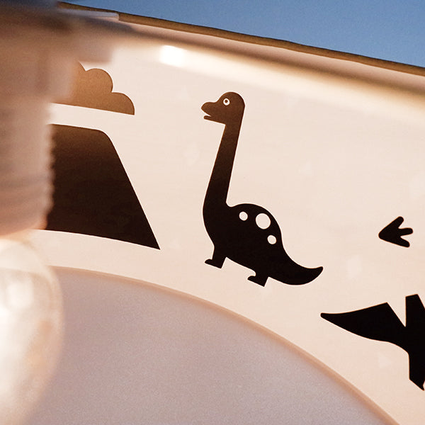 Kinderkamer plafondlamp Dino Dinokamer silhouet - effen