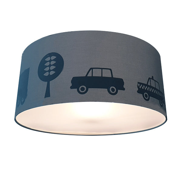 Kinderkamer plafondlamp Voertuigen silhouet - effen