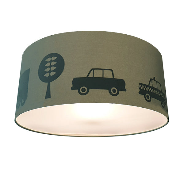 Kinderkamer plafondlamp Voertuigen silhouet - effen