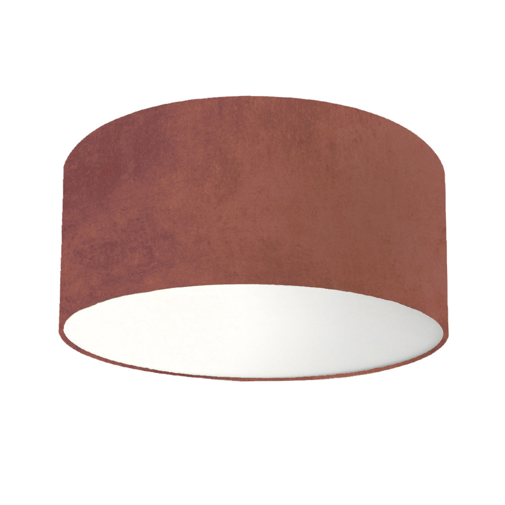Plafondlamp velours Terracotta rood