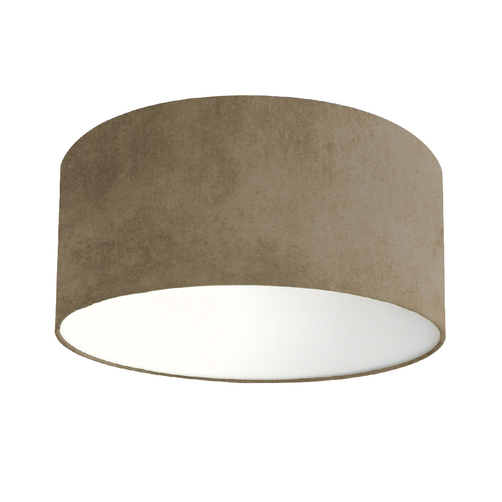 Plafondlamp velours bruin