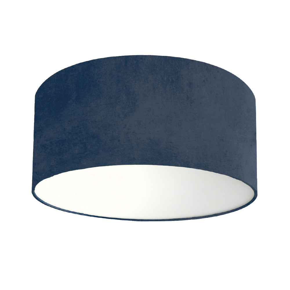 Plafondlamp velours donkerblauw