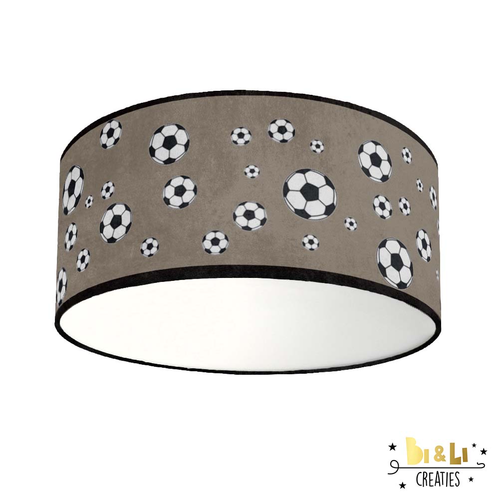 Plafondlamp voetbal kinderkamer taupe/beige