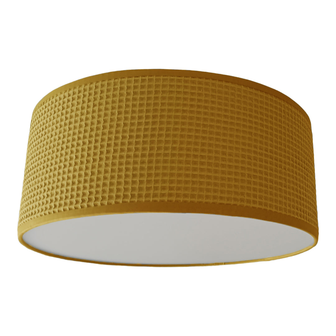 Plafondlamp wafelstof dusty yellow