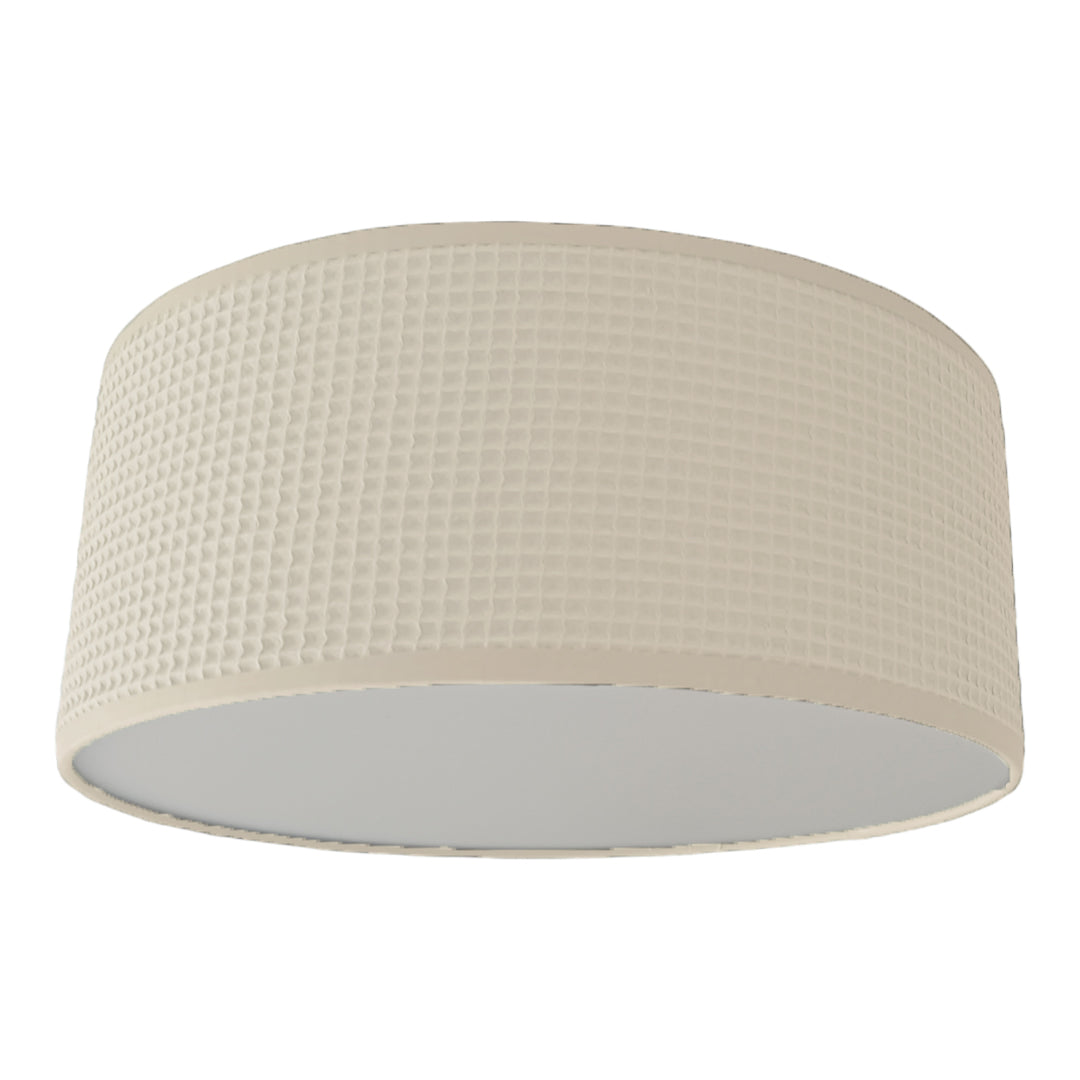 Plafondlamp wafelstof ecru