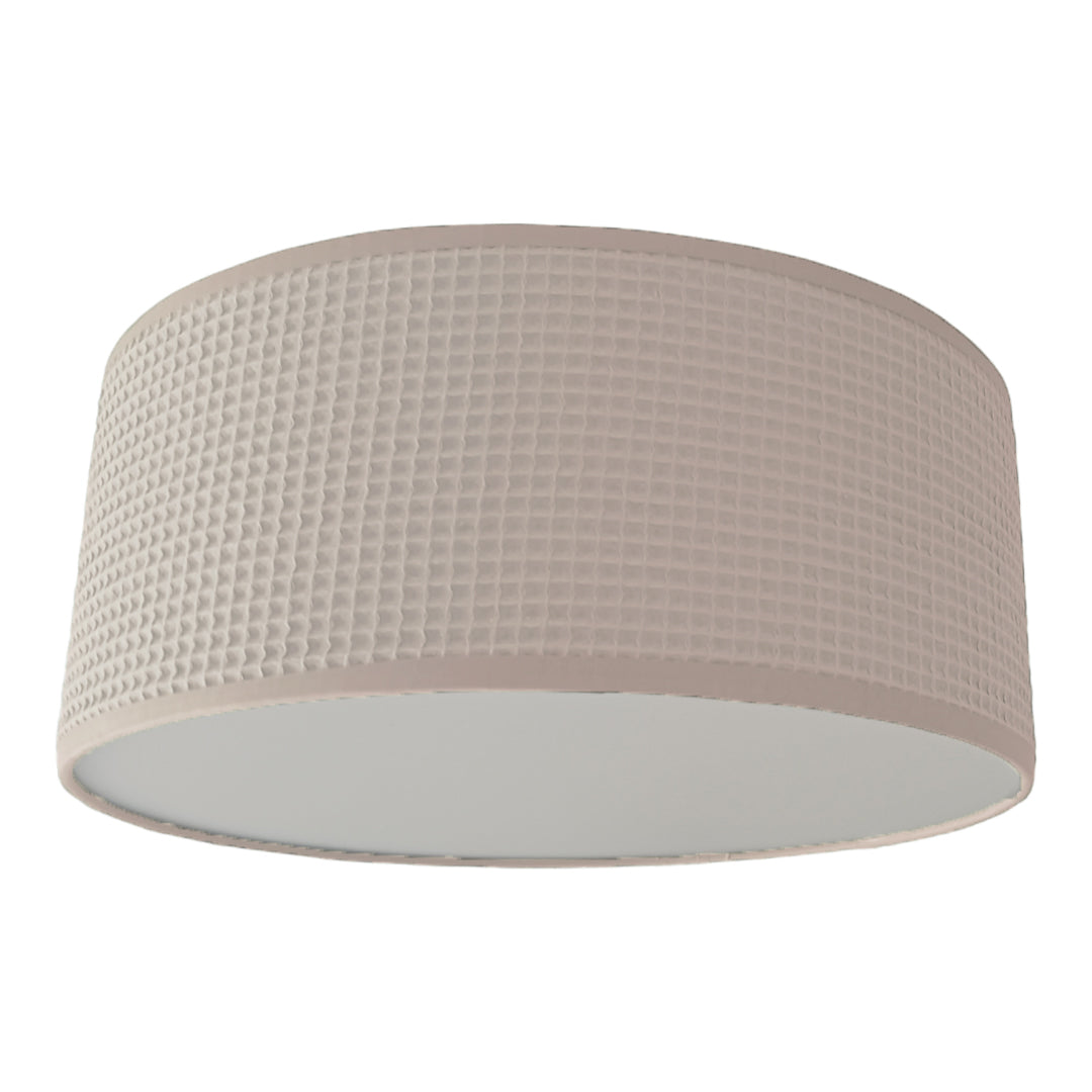 Plafondlamp wafelstof licht beige