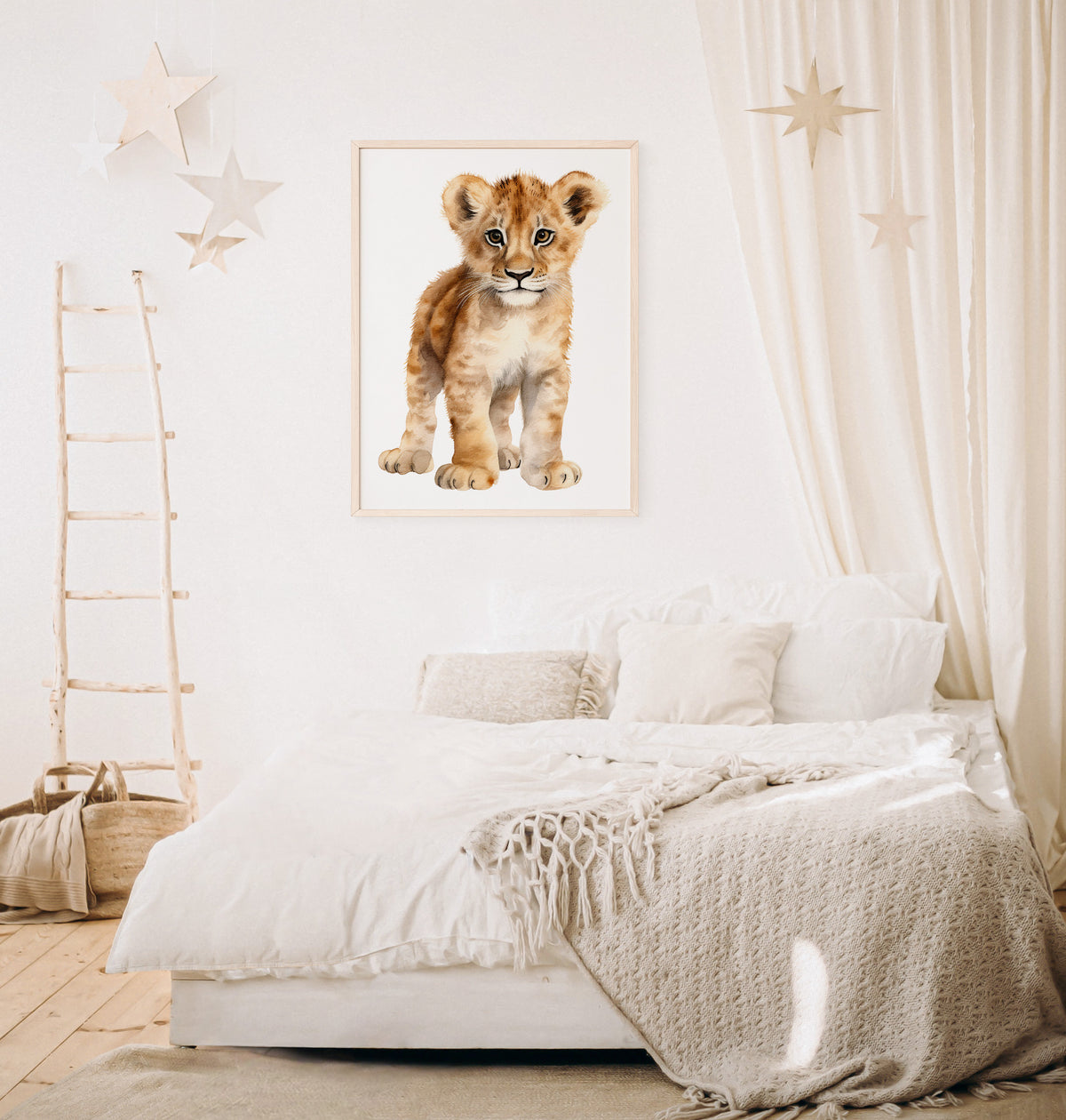 Poster Welp Safari dieren - kinderkamer