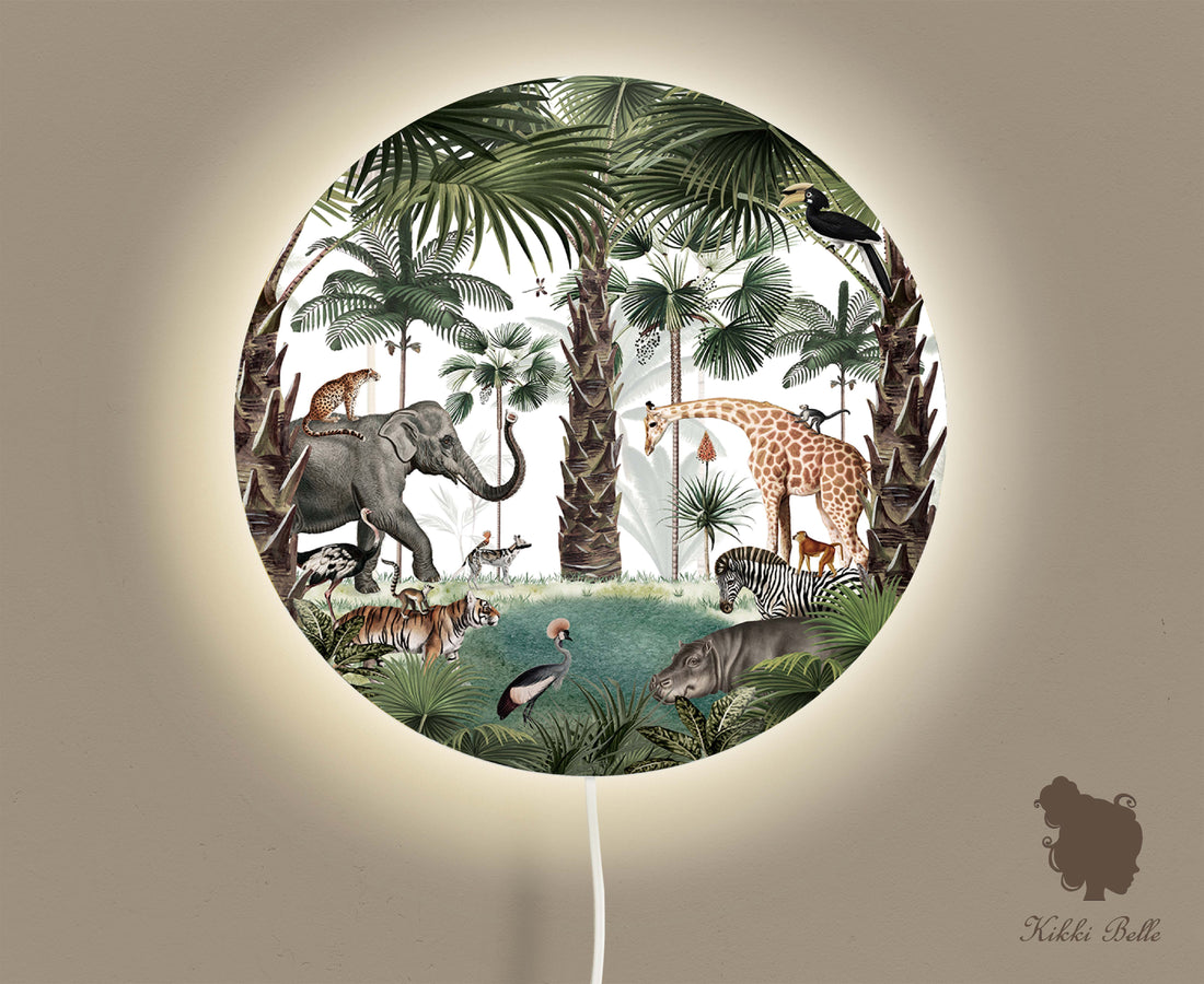 Wandlamp rond Animal Kingdom kinderkamer - Kiki Belle