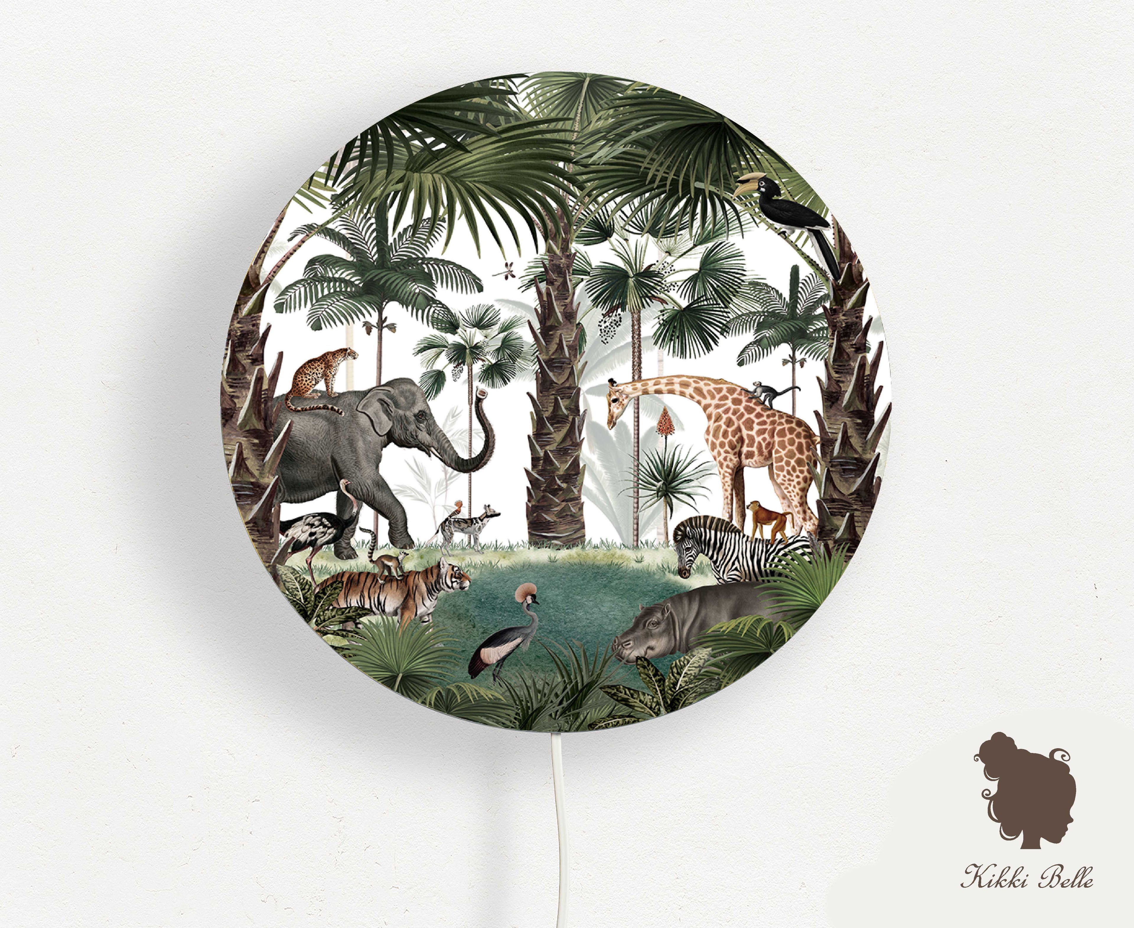 Wandlamp rond Animal Kingdom kinderkamer - Kiki Belle