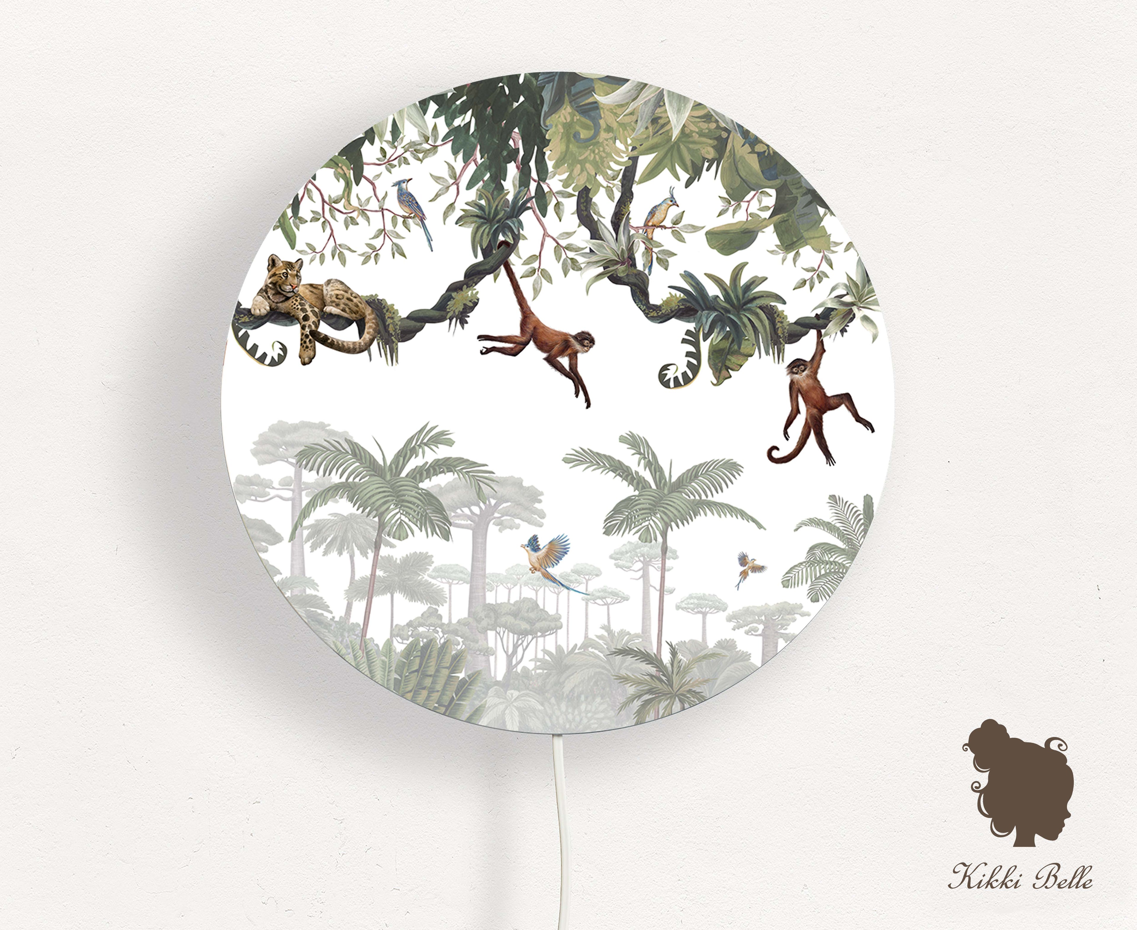 Wandlamp rond Cheeky Monkeys kinderkamer - Kiki Belle