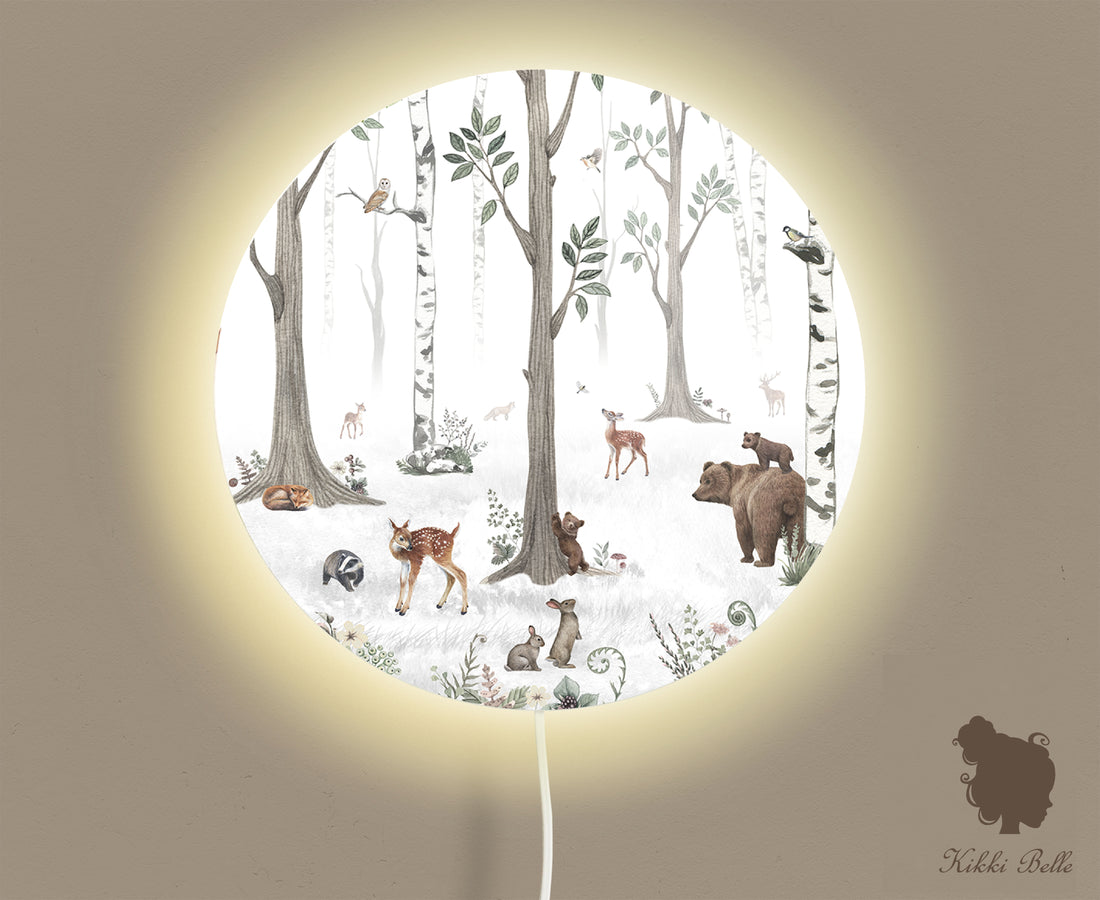 Wandlamp rond White Forest kinderkamer - Kiki Belle