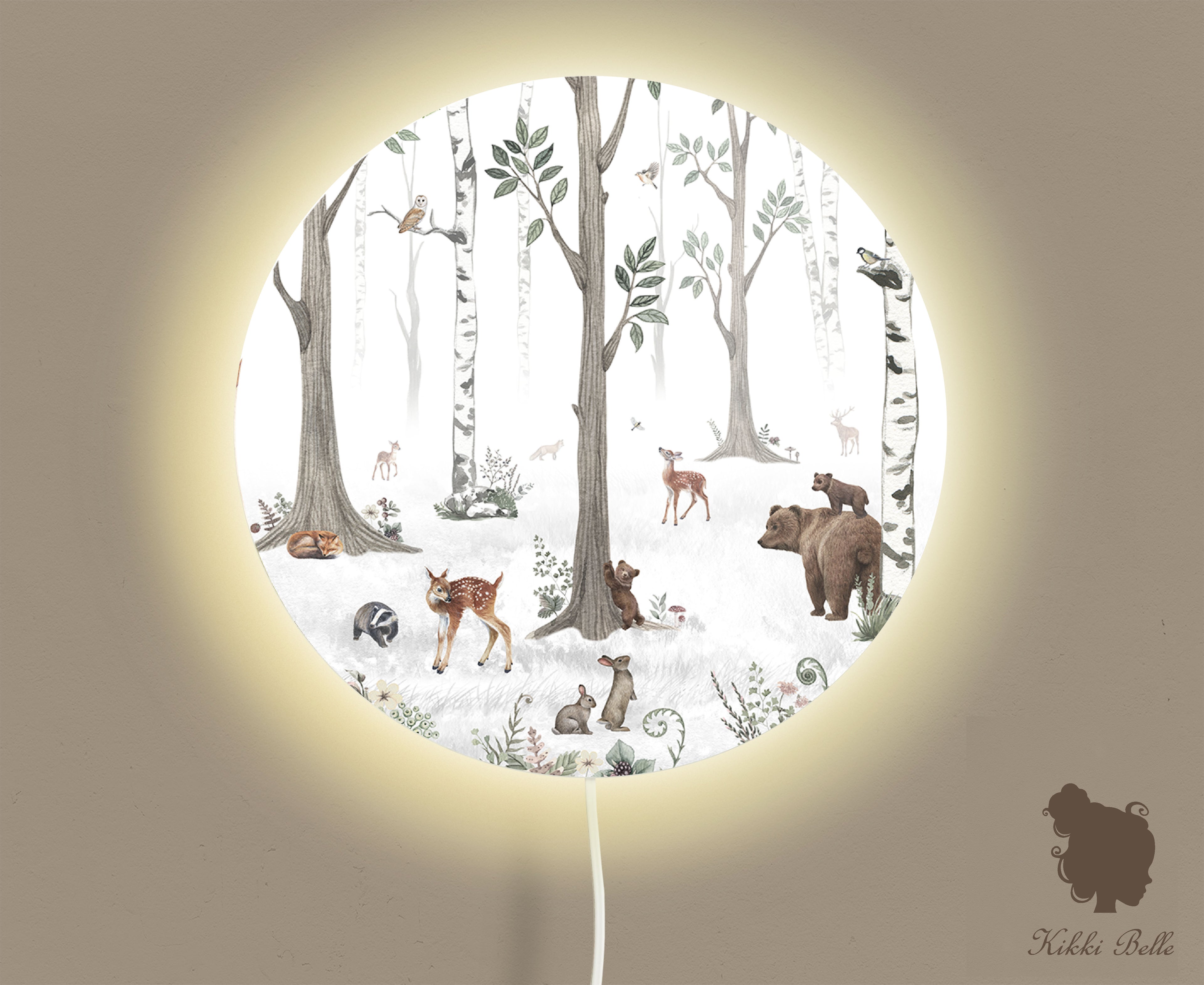 Wandlamp rond White Forest kinderkamer - Kiki Belle