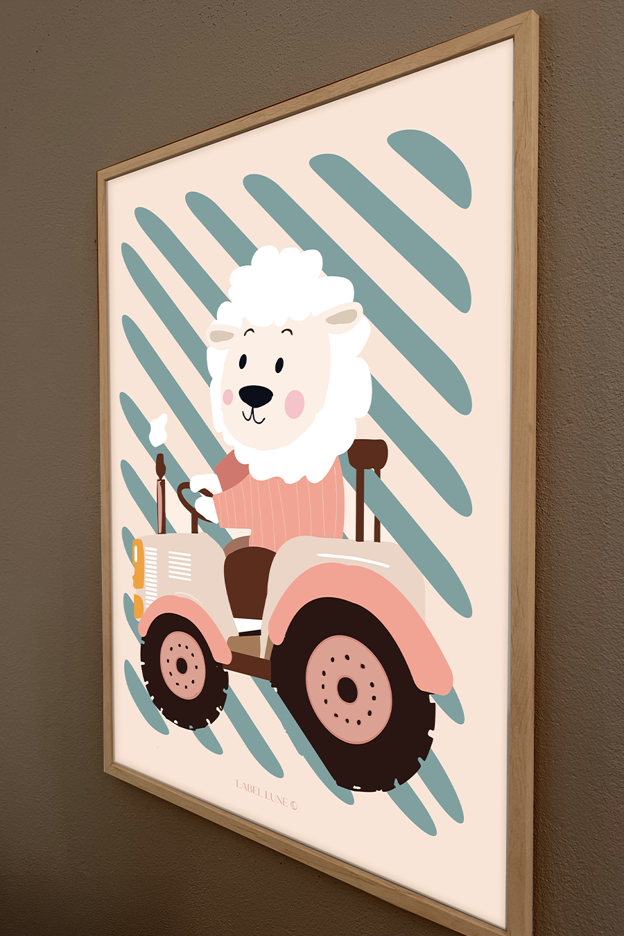 Schaapje Olivia poster voor de kinderkamer