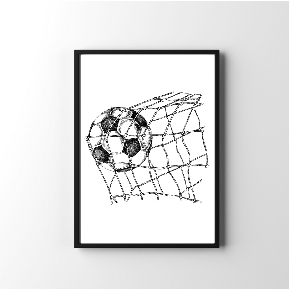 Voetbal poster kinderkamer - voetbal in doel